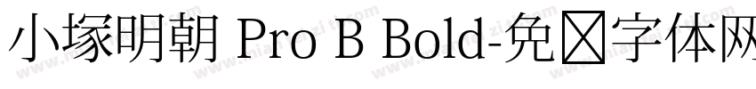 小塚明朝 Pro B Bold字体转换